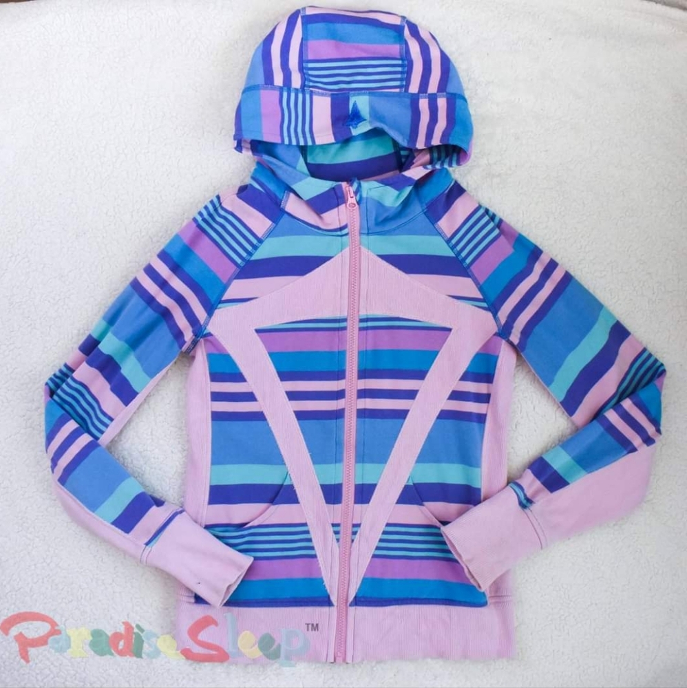 💜 *IVIVVA*: Scuba Zip Up Pink/Purple/Blue Hoodie Jacket, size 14 years